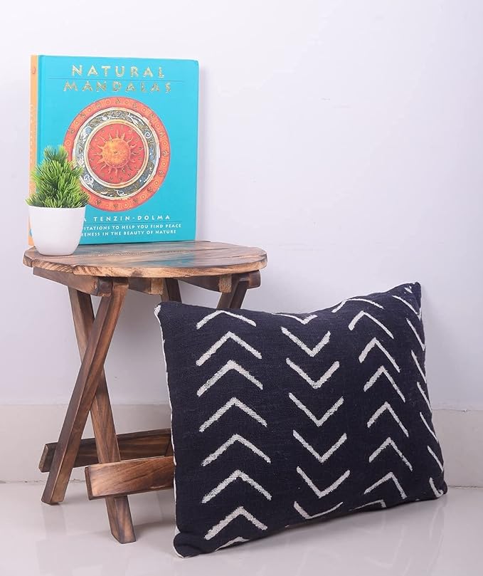 Trade Star Handloomed Pillow Cases 100% Cotton Throw Pillow Covers Black Cushion Cover Handmade Luxurious Small Decorative Boho Accent Pillow Cover for Home Decor