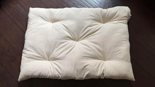 Rectangular Muslin Dog Bed Insert with Raw Cotton Filler, Natural Pet Bed Cushion Insert, Breathable Inner Pillow for Dog Bed Covers (X Large 48"x30"x5")