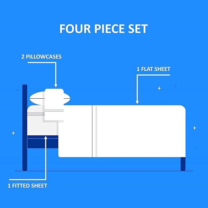 Pure 100% Certified Organic Cotton Bed Sheet Set 1000 Thread Count, 4 Piece Bedding Set, 24" Extra DEEP Pocket, Crisp and Cooling Sateen Weave, Eco-Friendly -(Chocolate, California King)