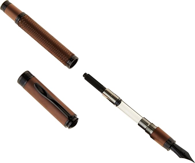 Monteverde Innova Formula M Fountain Pen, Bronze - Extra Fine Nib, Luxury Pen with Durable PVD Coating, Refillable, JoWo Stainless Steel Nib, Premium Gift Box