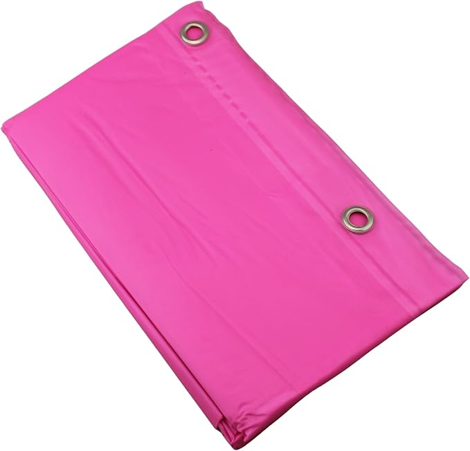 Dependable Industries inc. Essentials Bathroom Magnetized Shower Curtain Liner with Metal Grommets Waterproof (Neon Pink)