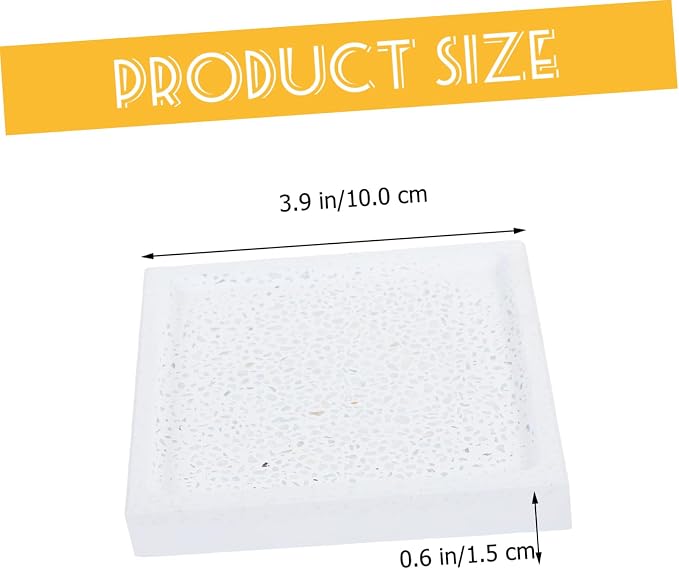 UKCOCO Diatomite Soap Dish Tray Natural Water Absorbent Soap Holder for Bathroom Easy to Clean and Maintain