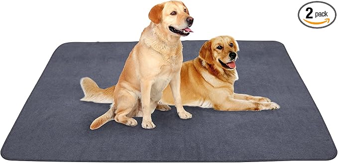 2PCS Dog Pee Pads 72"x72" Washable,Waterproof,Non Slip Whelping Pad for Puppy Playpen