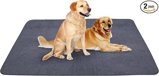 2PCS Dog Pee Pads 72"x72" Washable,Waterproof,Non Slip Whelping Pad for Puppy Playpen