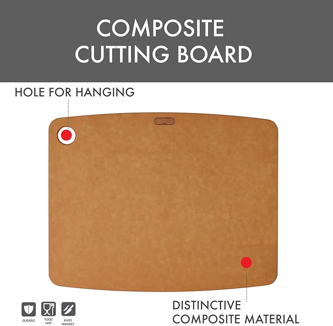 Dexas Natural Fiber Dishwasher Safe Composite Cutting Board, 11.5" x 9"