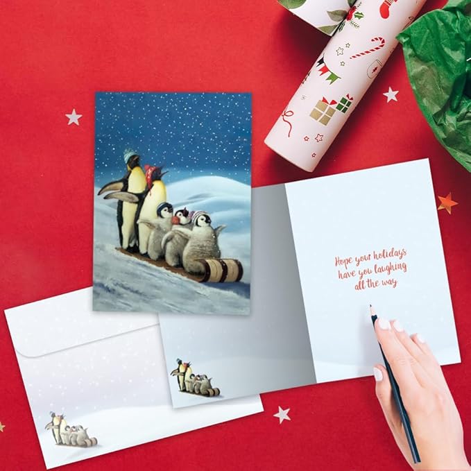 Tree-Free Greetings - Happy Holidays Greeting Cards - Artful Designs - 12 Cards + Matching Envelopes - Made in USA - 100% Recycled Paper - 5"x7" - Your Day Your Way (HP60651)