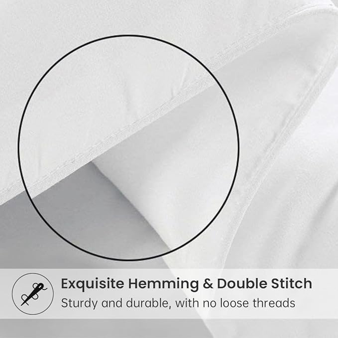 EASELAND Down Alternative Comforter Queen Size - Quilted Duvet Insert for All Seasons, Soft Cozy with Corner Tabs, Summer Winter Warm Bedding, Pure White 88×88