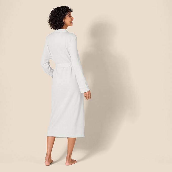 Amazon Essentials Women's Lightweight Waffle Full-Length Bath Robe with Pockets (Available in Plus Size)