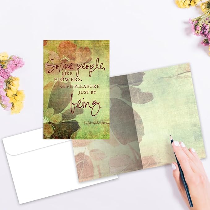 Tree-Free Greetings - All Occasion Cards - Artful Designs - 16 Assorted Cards + White Envelopes - Made in USA - 100% Recycled Paper - 4 x 6 - Be Kind (FP54174)