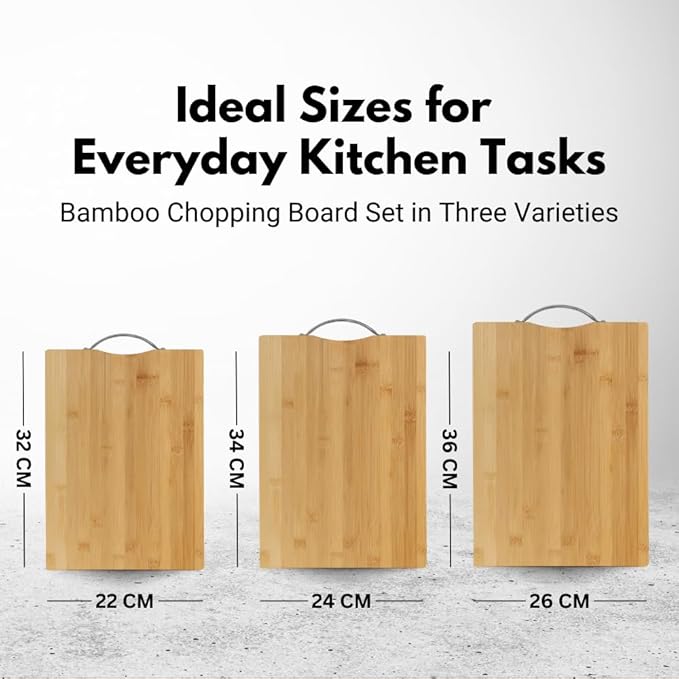 Cutting Boards for Kitchen - Bamboo Cutting Board Cutting Boards Juice Grooves Thick Chopping Board for Fruits Veggies Salad Cheese Meat Easy Grip Handle - Kitchen Gadgets Gift (X-Large)