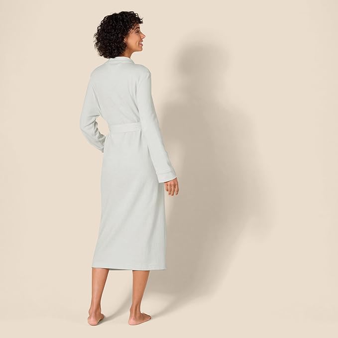 Amazon Essentials Women's Lightweight Waffle Full-Length Bath Robe with Pockets (Available in Plus Size)