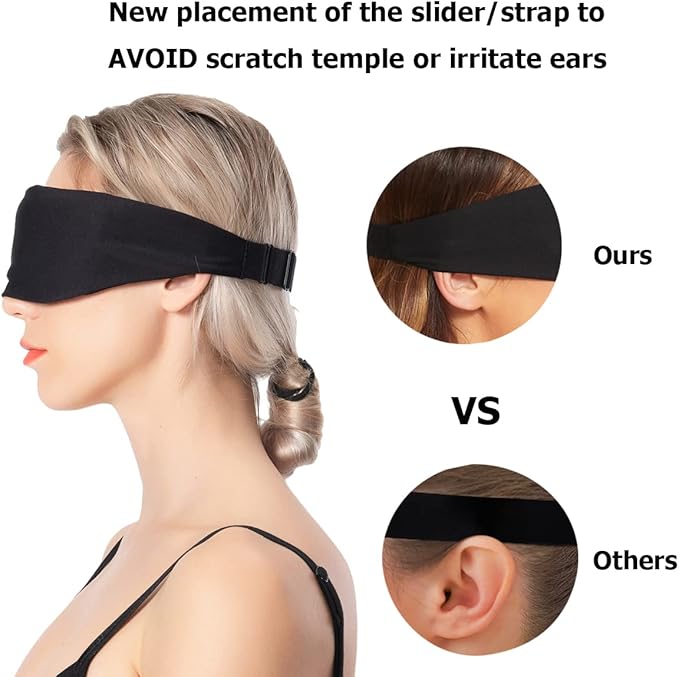 ALASKA BEAR Sleep Mask for Men and Women, Machine Washable Eye Mask for Sleeping Side/Back/Stomach 100% Blackout, Headband Design (I Love Sleep)
