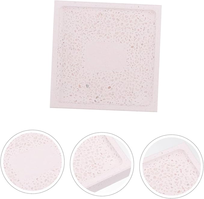 Diatomite Soap Dish Holder with Quick Drying and Anti-Slip Features Clay and Pebble Material Soap Tray for Bathroom Use Flat Bottom Design Stylish and Practical