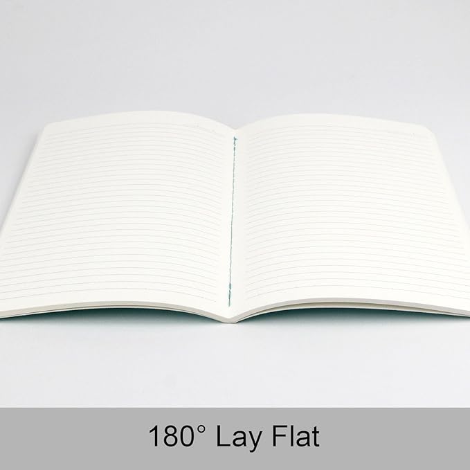 Notebook 3 Pack - 5 “x8”- Made of sustainable and excellent quality paper, simple, natural, portable and flexible design, suitable for office, school (black&dark blue&lime green