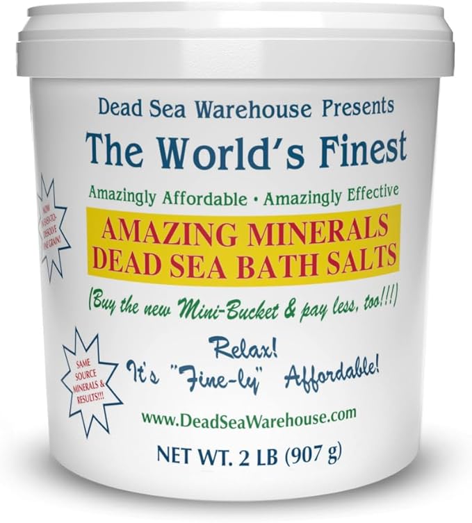 Dead Sea Warehouse – 100% Dead Sea Mineral Bath Salts – Great for Soothing Muscles Aches, Relaxation, Alleviate Skin Issues - Unscented - 2lbs (Pack of 1)