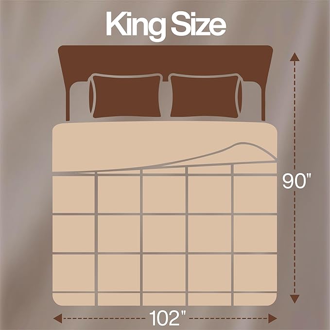 Utopia Bedding King Comforter Duvet Insert, Quilted Beige Comforter with Corner Tabs, Box Stitched Down Alternative Comforters King Size 90 x 102 inches