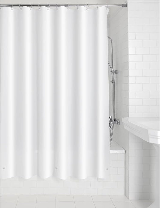 Medium Weight PEVA Shower Curtain Liner, 70" x 71" – White
