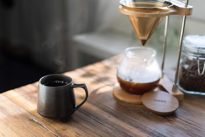 cores C811BK Mug, Black, 11.8 fl oz (320 ml), Made in Japan, Microwave, Dishwasher Safe, Delicate Made