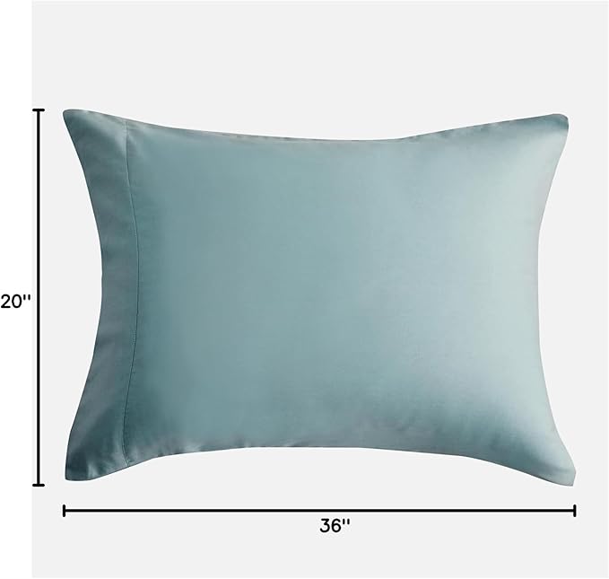 DOZ by SIJO Pillowcase Set, 100% Viscose derived from Bamboo, Organically Grown, Buttery Soft, Silky, Breathable, Cooling, Oeko-TEX, High GSM, (Pack of 2), Envelope Closure (King, Teal)