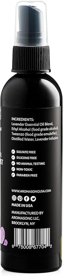 Aromasong Lavender Spray for Sleep Pillow | 2-Pack | All Natural Calming Linen & Bedtime Sleep Mist for Deep Sleep - Pillow Spray for Sleeping Aromatherapy with Botanical Essential Oils for Relaxing