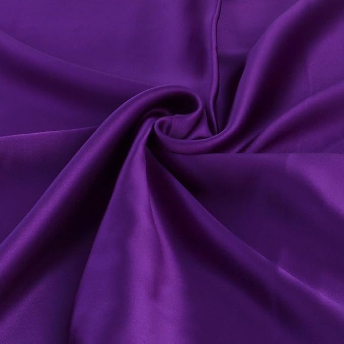 uxcell 1 Pack 100% Charmeuse Pure Silk Pillowcase for Hair and Skin, 350TC 19 Momme Soft Breathable Pillow Case with Hidden Zipper, Purple Silk Pillowcase Travel (14x20inch)