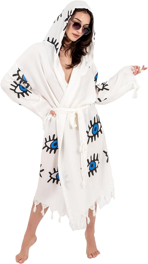 Robes for Women 100% Cotton Turkish Cotton Bathrobe for Men and Women
