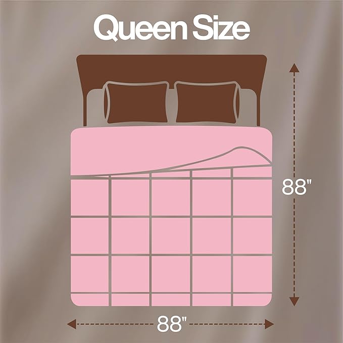Utopia Bedding Queen Comforter Duvet Insert, Quilted Pink Comforter with Corner Tabs, Box Stitched Down Alternative Comforters Queen Size 88 x 88 inches