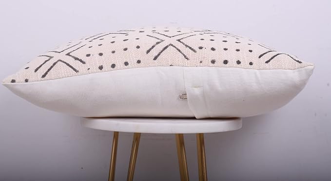 Trade Star Authentic Body Pillowcase Pure Cotton Case 100% Cotton Throw Decorative Cushion Covers Handloomed Oblong Pillow Cover Indian Decorations for Sofa Couch (Ivory NOVA 12X18 INCHES)