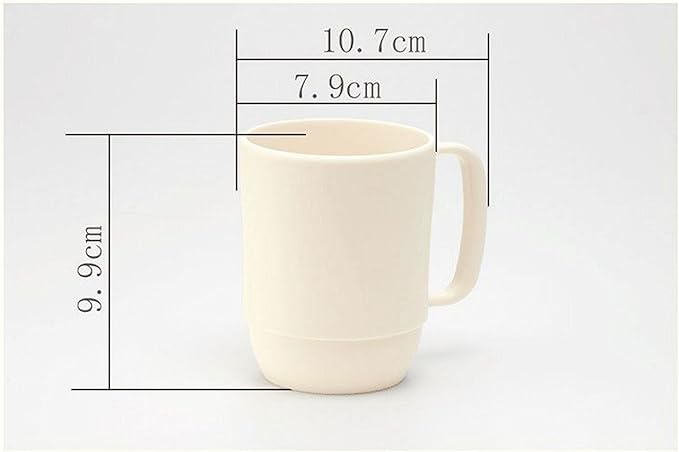 Japanese Camping Coffee Mug Unbreakable Kid's Milk Juice Mug Microwavable Tea Water Mug for Travel 12 ounce BPA Free Non-Toxic Dishwasher Safe Made in Japan, White
