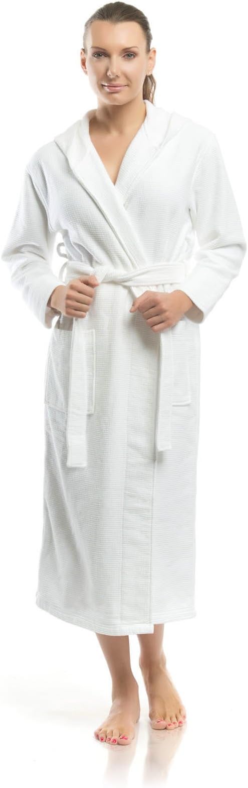Plush Necessities Hooded Waffle Terry Robe