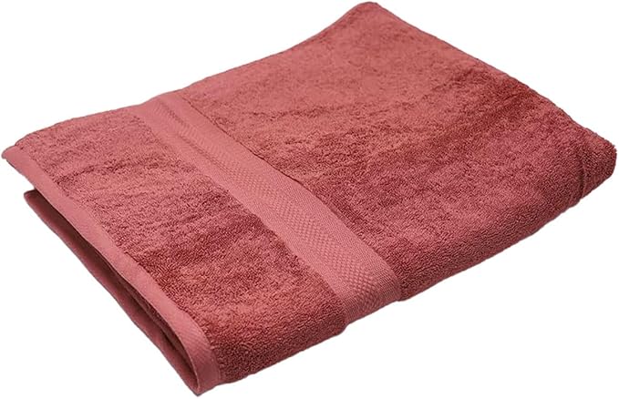 ORGANIC TEXTILES Organic Cotton Bath Towel for Comfort and Absorption, GOTS Certified, Rose Burgundy, Set of 2