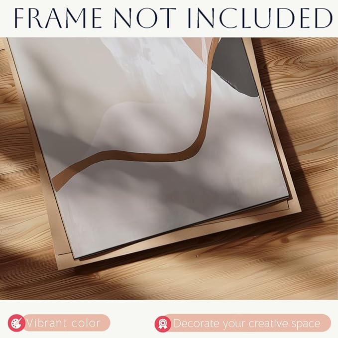 (Unframed) (8x10 IN) Nature-Inspired Lines in Organic Hues | Beautiful Wall Art Poster for Home Decor | Modern Minimalist | Nature-Themed Wall Artwork for Living Room, Bedroom, Office |0i4538WH