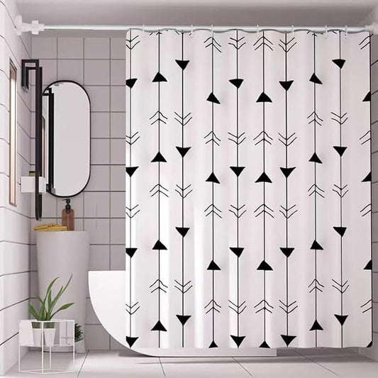 TIKABC Black Arrow Shower Curtain Liner, 4G PEVA Shower Liner, Plastic Peva Waterproof Shower Curtains, 72x72 inch with Grommet Holes 3 Magnetic Weights