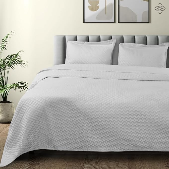 BIOWEAVES Sheet Set & Quilted Set | GOTS Certified Organic Cotton | Queen Size, White