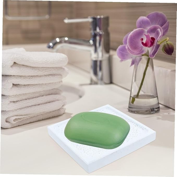 Hemobllo Water Absorbent Diatomite Soap Holder Natural Diatom Earth Soap Dish Bathroom Tray with Quick Dry Moisture Absorbing Function