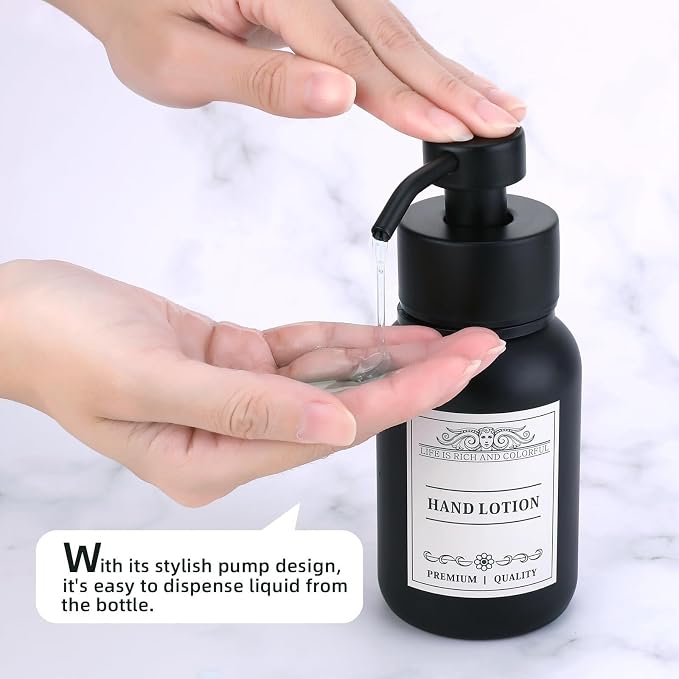 Lotion Dispenser 2-Pack Shower Soap Dispenser Set with Pump and Wall Mount Multi-Scene soap Bottle(Black Set of 1)