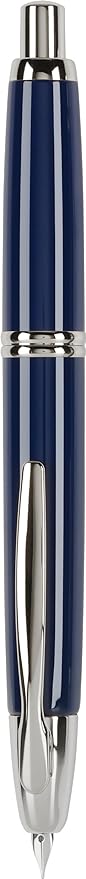 PILOT Vanishing Point Collection Refillable & Retractable Fountain Pen, Blue Barrel with Rhodium Accents, Blue Ink, Broad Nib (60343)