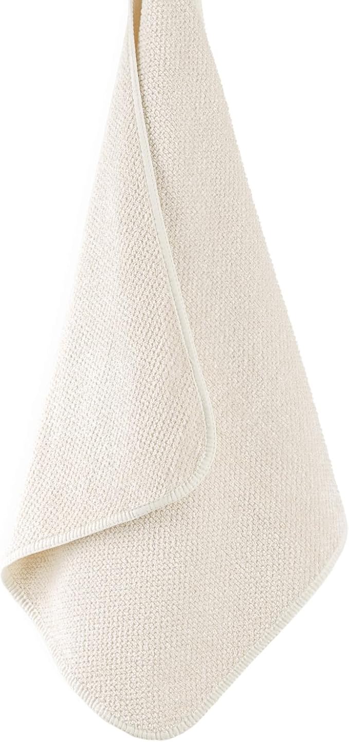 Graccioza Bee Waffle Guest Towel 12" x 20" - 100% Egyptian Combed Cotton, 550 GSM - Elegant Waffle Pattern Bath Towels - Super Absorbent and Quick Dry - Soft Hand and Face Towel - Natural