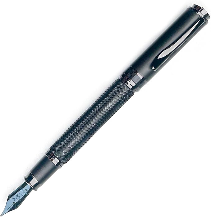 Monteverde Innova Formula M Fountain Pen, Black - Broad Nib, Durable PVD Coating, Refillable, JoWo Stainless Steel Nib, Premium Gift Box