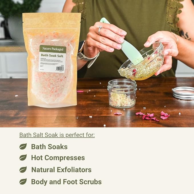 Bath Salts Blend (16oz - Pack of 1) - Pure Coarse Grain Mineral Salt - Used as Salt Bath, Bath Soak, Foot Soak, Spa or Foot Salts Bath