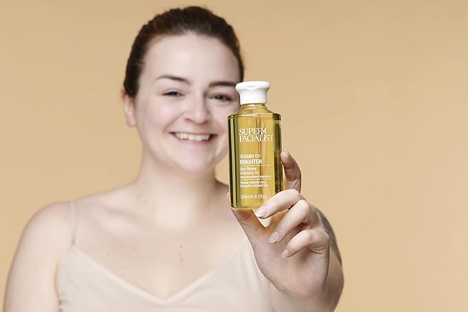 Super Facialist Face Cleanser Oil – Facial Wash & Waterproof Makeup Remover with Vitamin C, Gentle Cleansing Oil for Women, Suitable for All Skin Types 6.8 oz