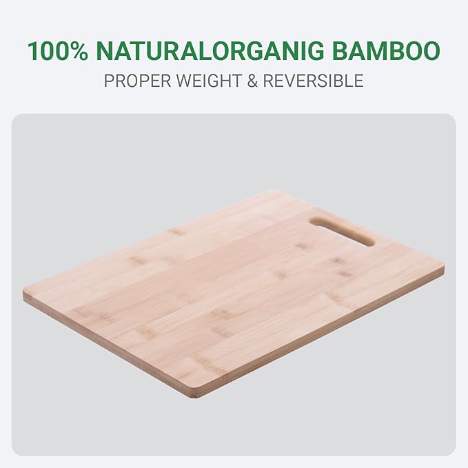 Wood Cutting Boards for Kitchen, Bamboo Cutting Board, Heavy Duty Wooden Chopping Boards for Kitchen Counter Space(Large, 15.75x11 inch)