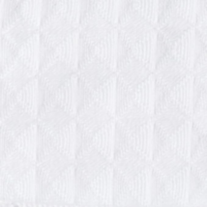 UCHINO Waffle Twist Cotton Weave Washcloth Towel for Bathroom Lightweight Absorbent Quick Dry Honeycomb Texture Solid Terry Loop Reverse 13" x 13", 1 Wash Cloth, White