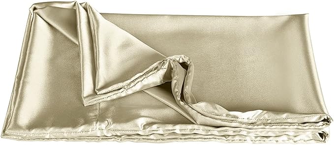 Vegan Satin Hydrating Beauty Pillowcase (Champagne, Standard)