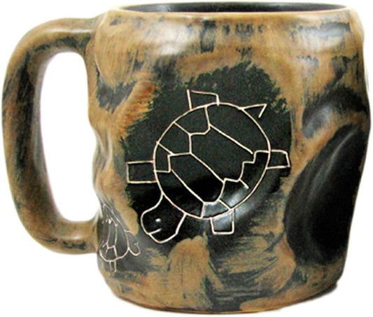 One (1) MARA STONEWARE COLLECTION - 20 Oz. Rock Art Coffee Cup Collectible Dinner Mug - Turtle Design