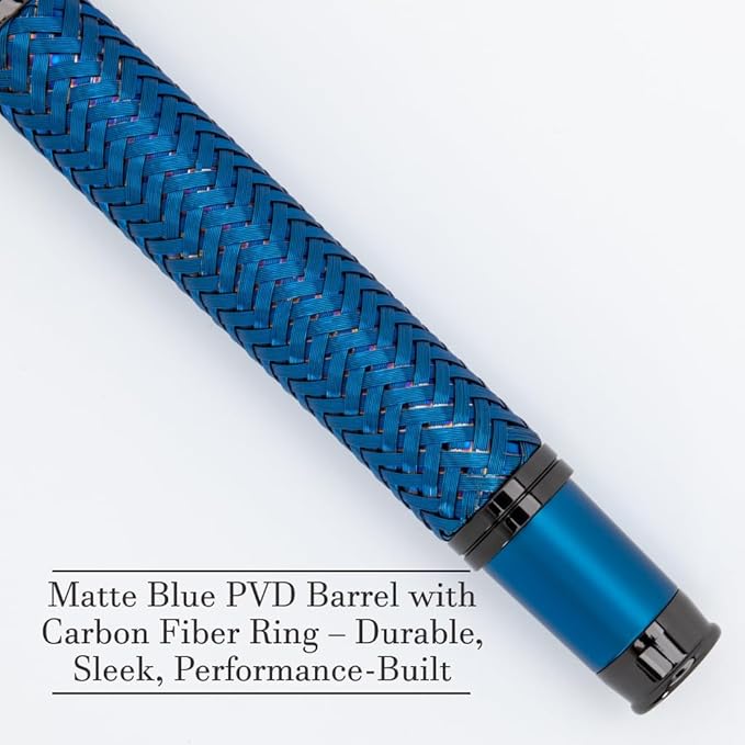Monteverde Innova Formula M Fountain Pen, Blue - Broad Nib, Premium PVD Coated Pen, Refillable, JoWo Stainless Steel Nib, Luxury Gift Box