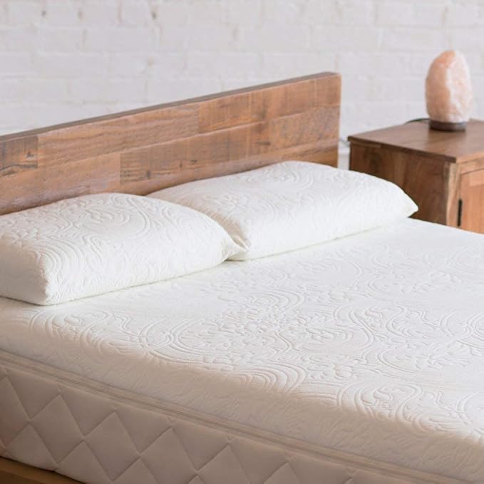 Happsy Organic Latex Pillow - Queen Bed Pillow with Breathable Cotton - Eco-Friendly & Non-Toxic Neck Pillow for Back Support and Neck Pain Relief - Made in USA