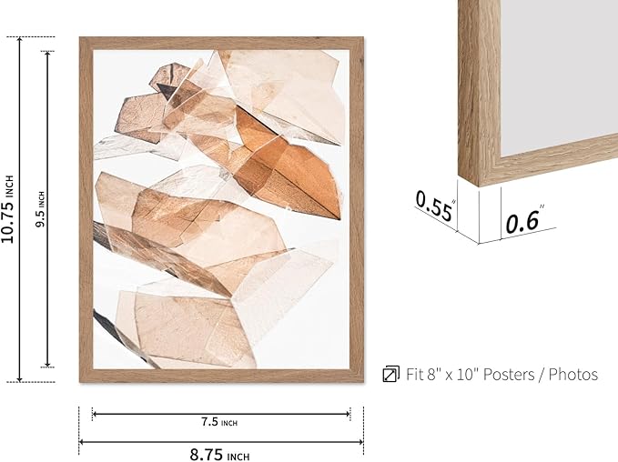 Monem Art Earthy Origami Paper Photography Print - Neutral Abstract Shapes Art Poster - Wall Decor for Living Room, Bedroom or Office - 8x10 Beige Framed Wall Art by Renee Stramel