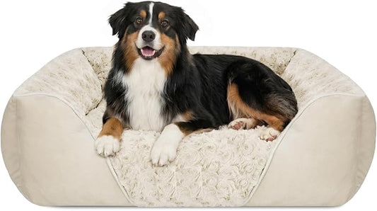 INVENHO X-Large Dog Bed Rectangle Washable Orthopedic Soft Calming Sleeping Durable Pet Cuddler with Anti-Slip Bottom