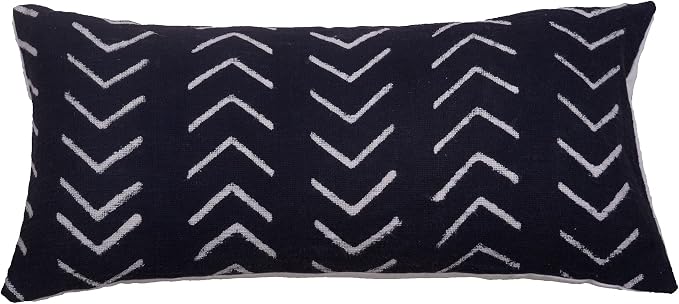 Trade Star Throw Pillow Case Lumbar Cushion Cover 100% Cotton Pillow Cover Decorative Farmhouse Sofa Mudcloth Floor Modern Boho Bedding Pillow Cases for Office 12X24 Inches